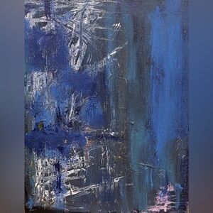Abstract Blue Canvas Art